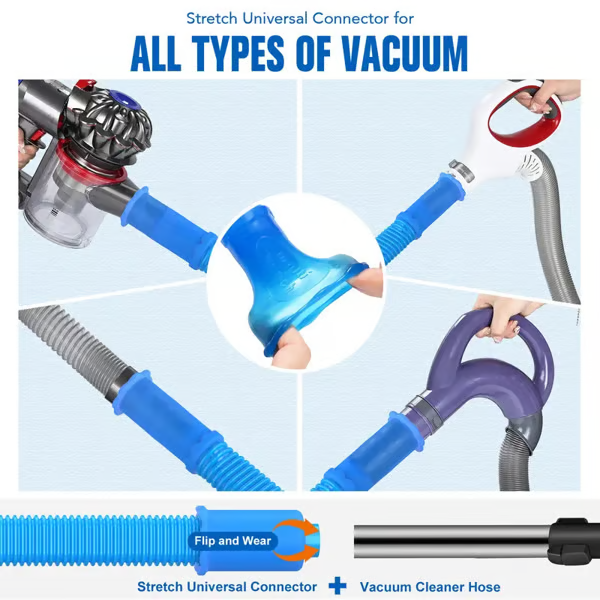 Dryer Vent Cleaner Kit Dryer Lint Vacuum Attachment with Stretch Universal Connector