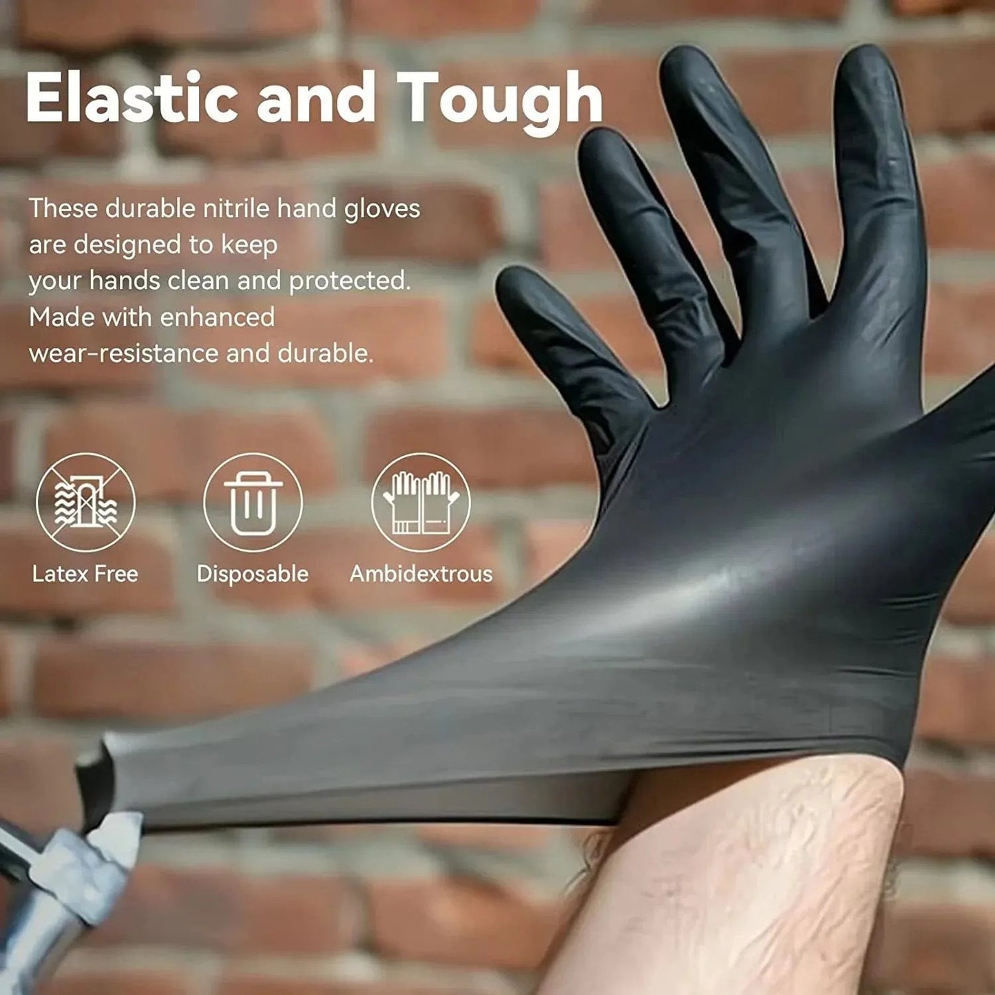 🔥 Heavy Duty Nitrile Gloves,6mil-50 Count
